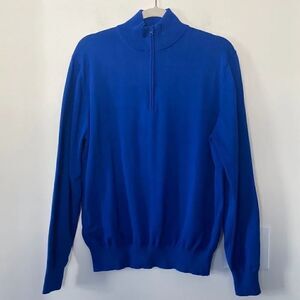 Paul Frederick Supima Cotton 1/4 Zip Sweater M